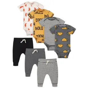 7-Piece Baby Boys Taco Onesies Bodysuits and Pants Gift Set