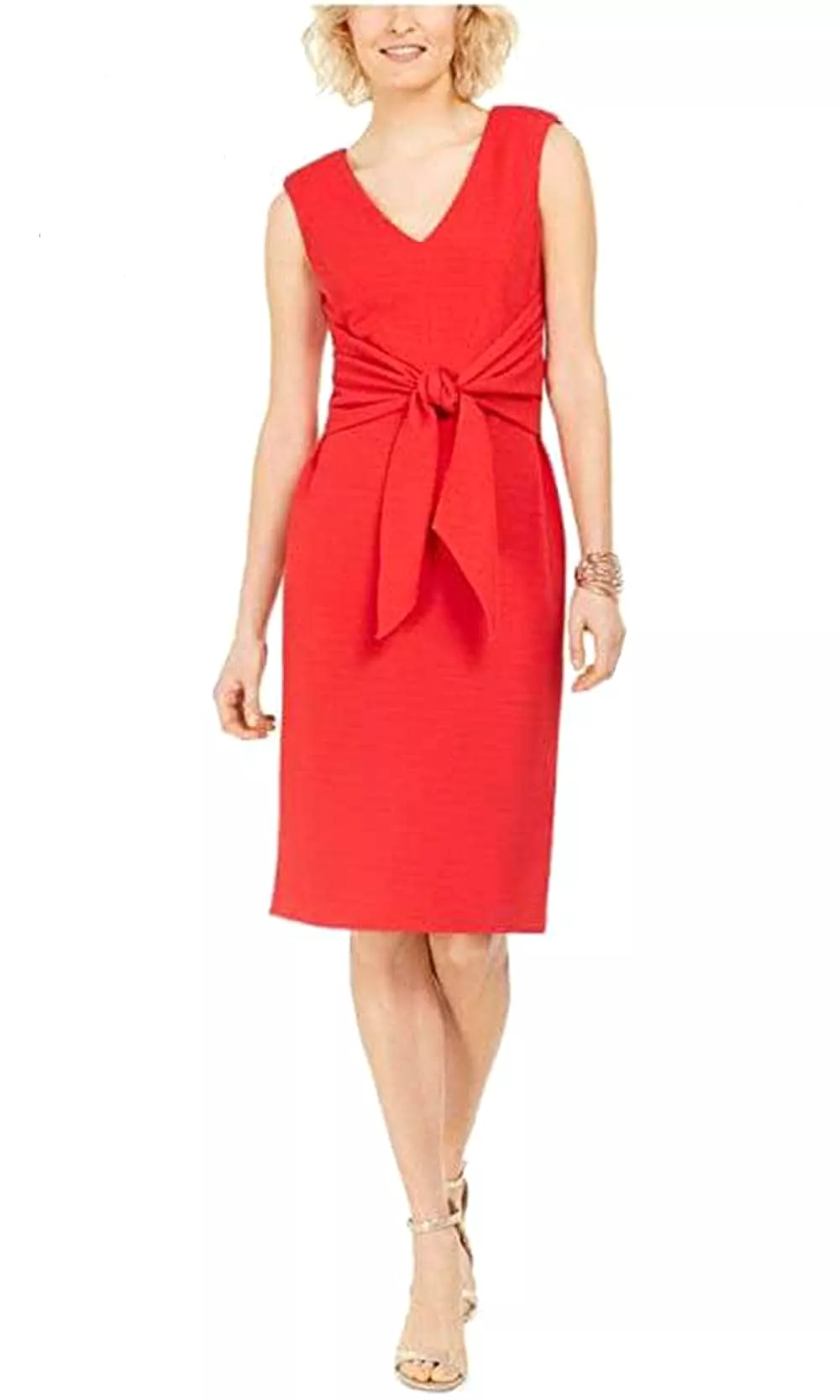 Adrianna Papell AP1D103907 - Tie Front Knee Length Cocktail Dress