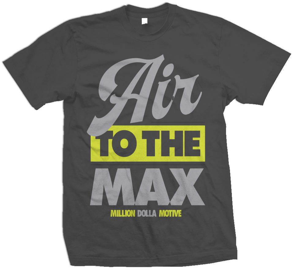 Air to the Max - Volt on Dark Grey T-Shirt