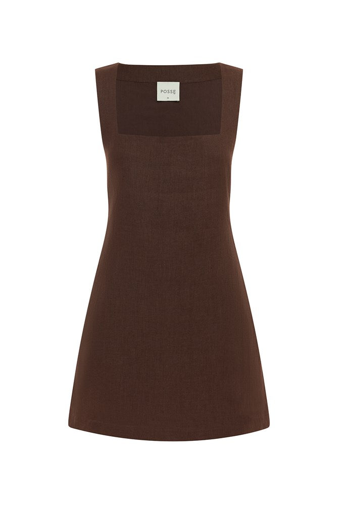 ALICE MINI DRESS - CHOCOLATE