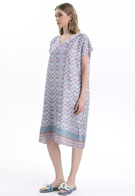 All Over Tile Printed Dress