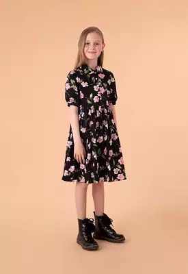 Baby Collar Floral Printed Dress