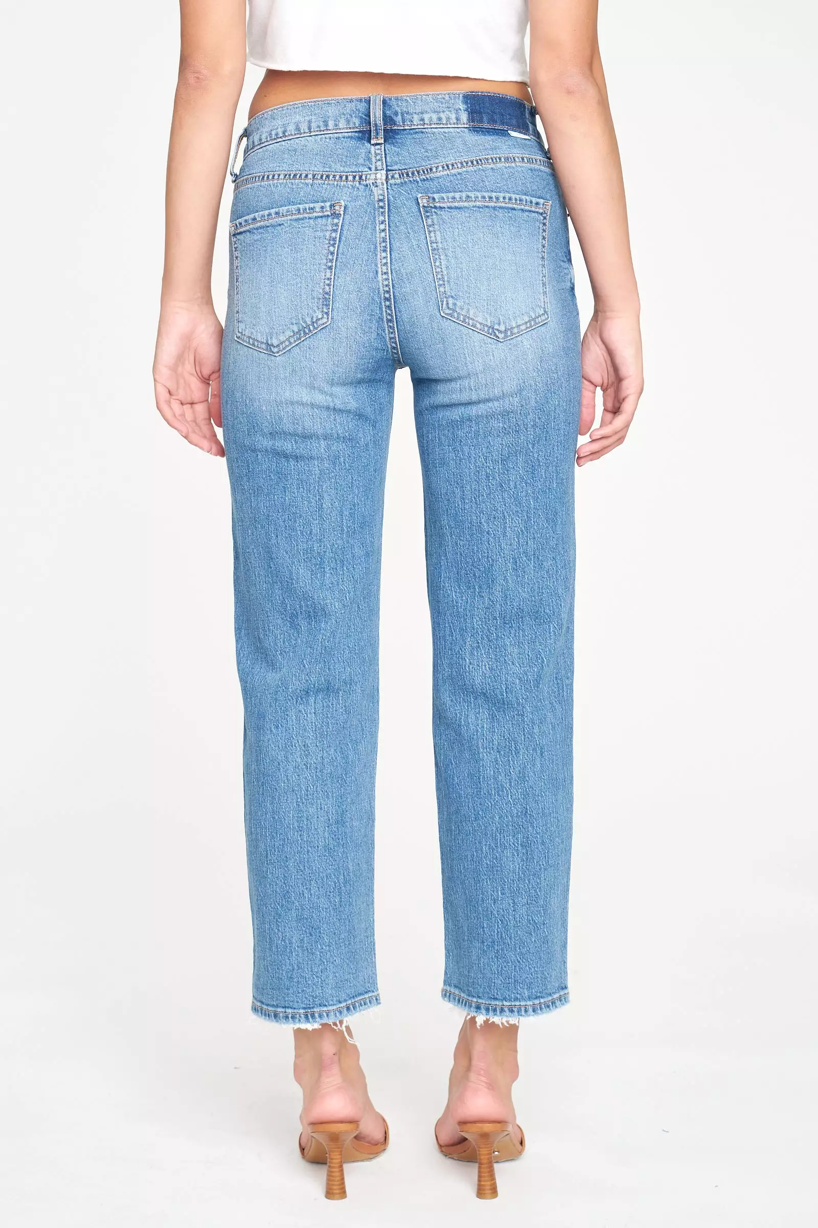 Backstage Mid Rise Straight Leg Jean