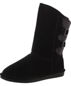 Bearpaw Boshie Womens Suede Knit Mid-Calf Boots