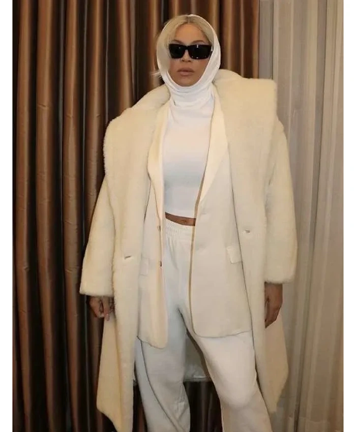 Beyoncé Cream Teddy Coat - William Jacket