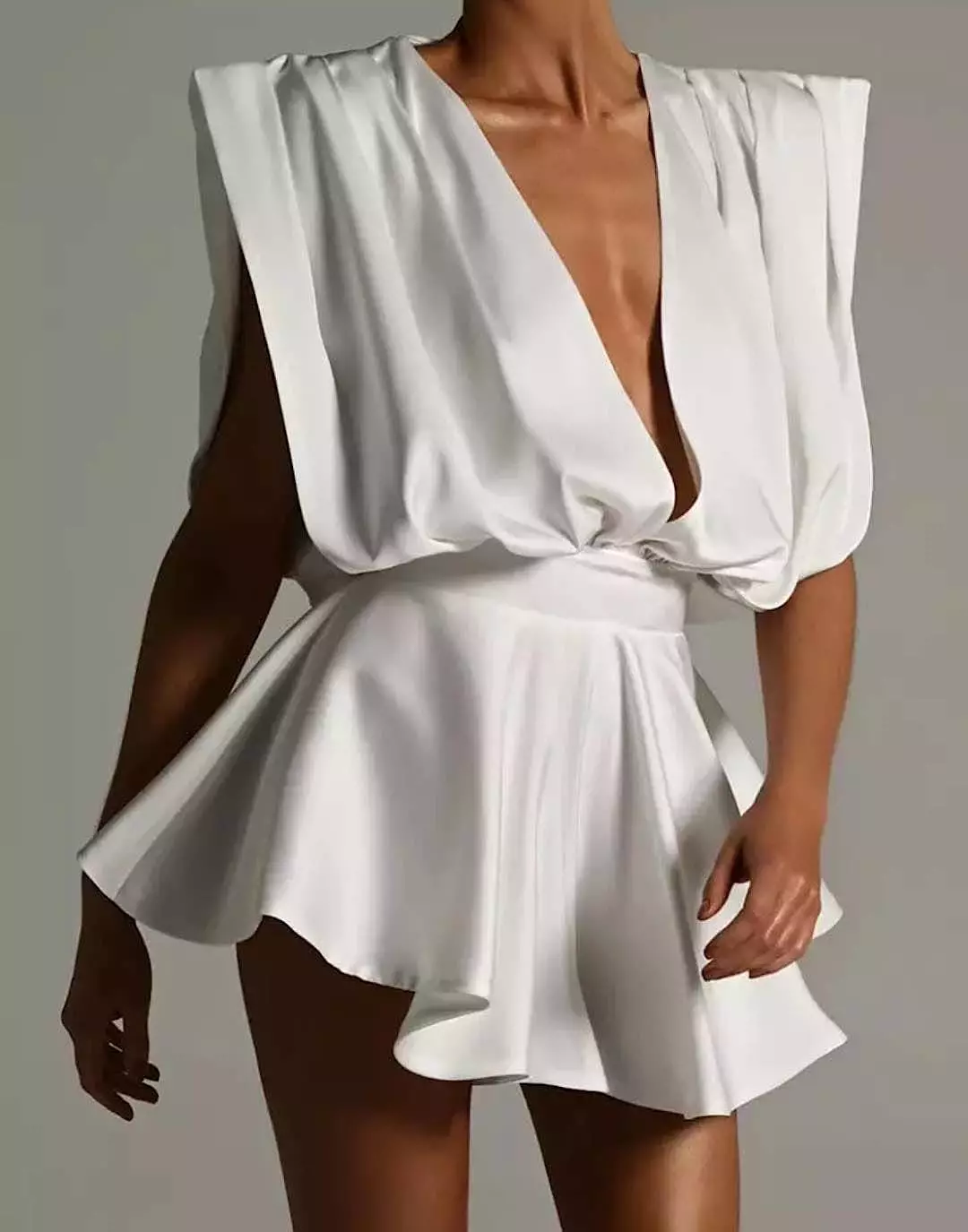 Deep V Neck Loose Short Playsuit