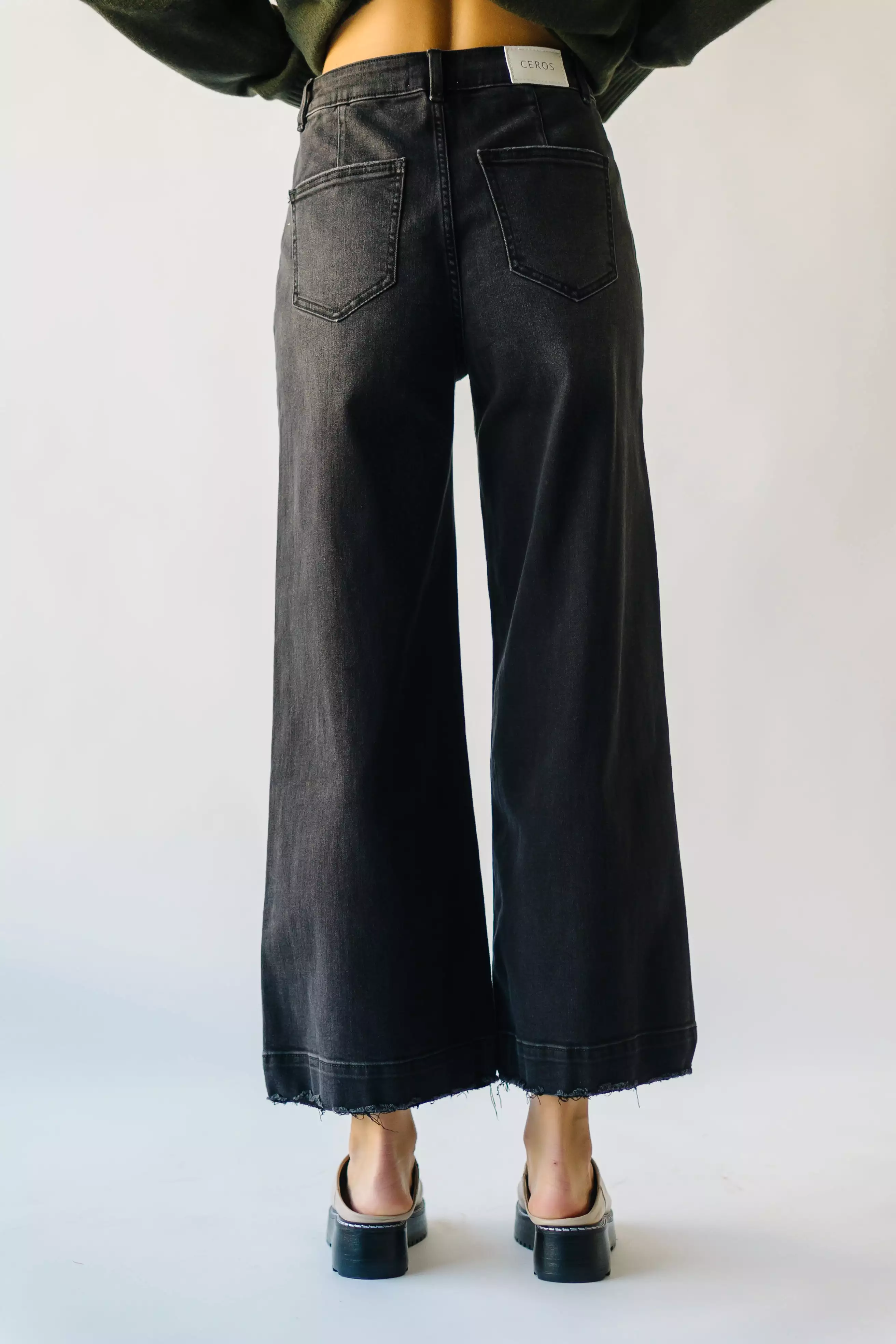 Denim: Montero Wide Leg Jean in Black