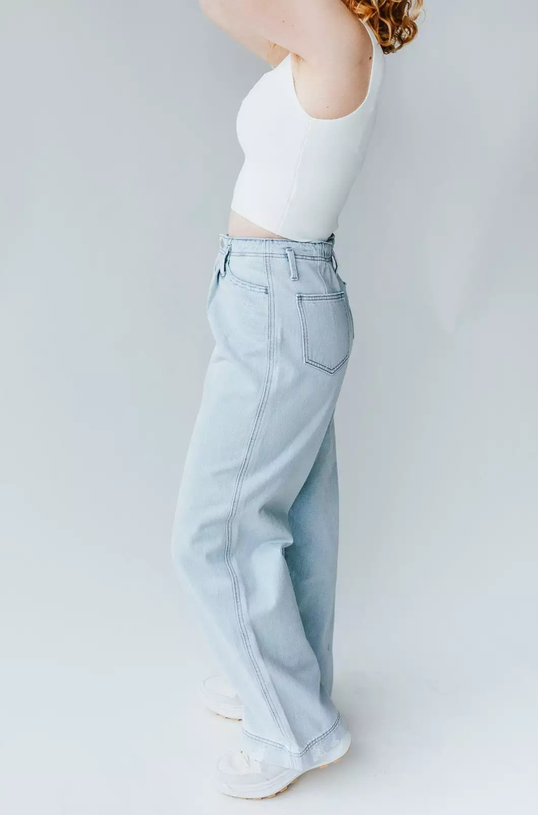 Denim: Toledo High Rise Wide Leg Jean in Light Blue