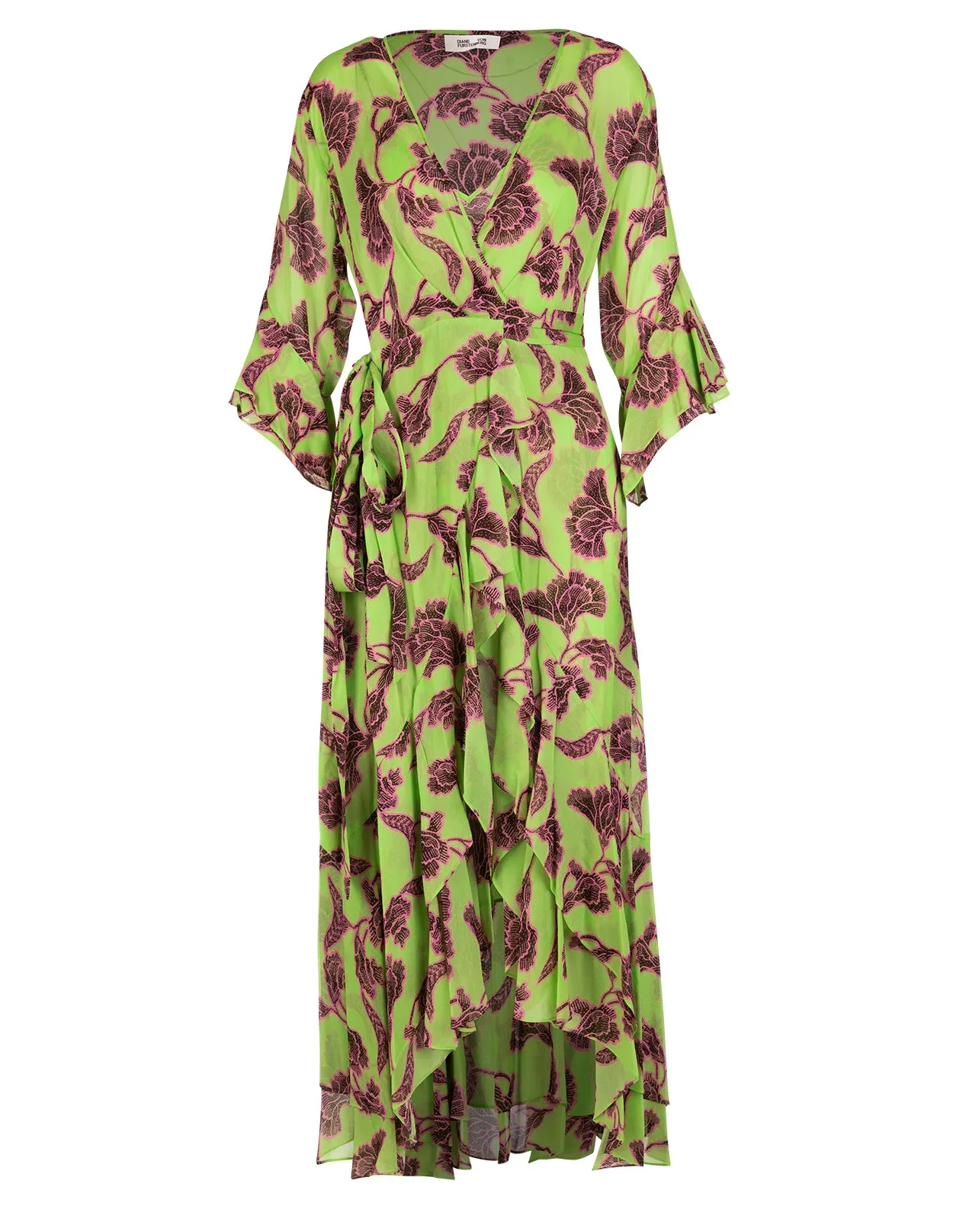 Diane Von Furstenberg Allover Floral Print Wrap Dress