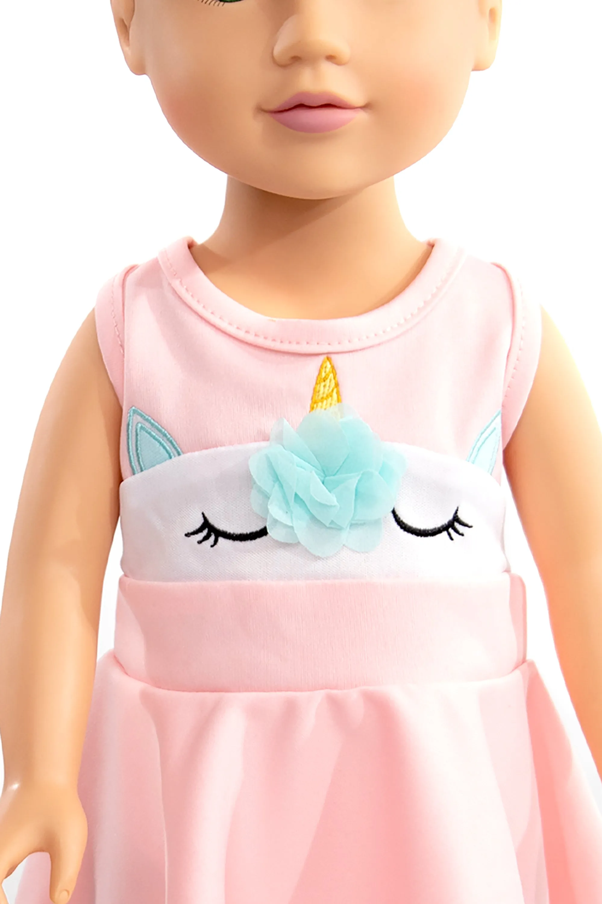 Doll Dress Unicorn Twirl