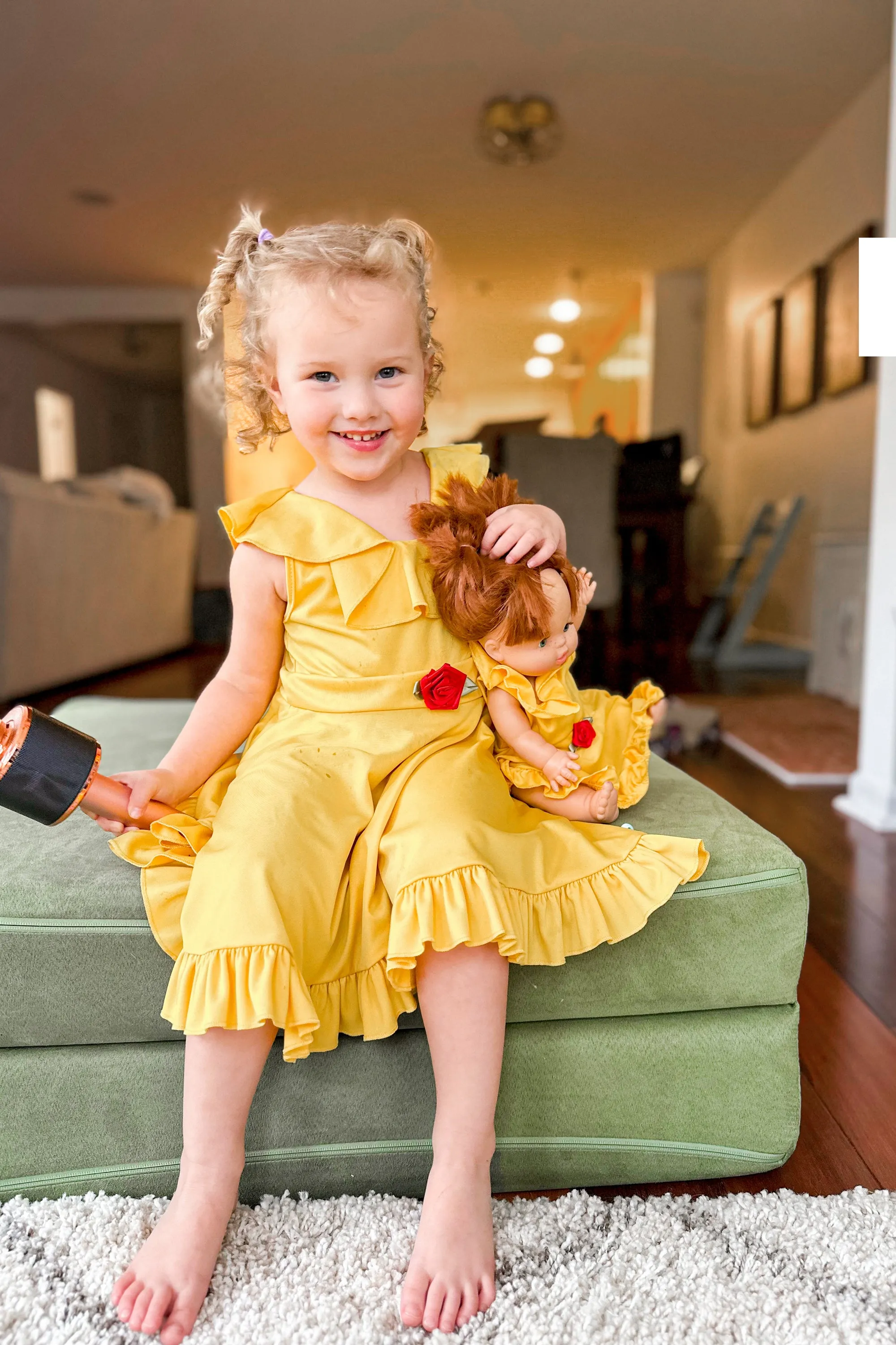 Doll Dress Yellow Beauty Twirl