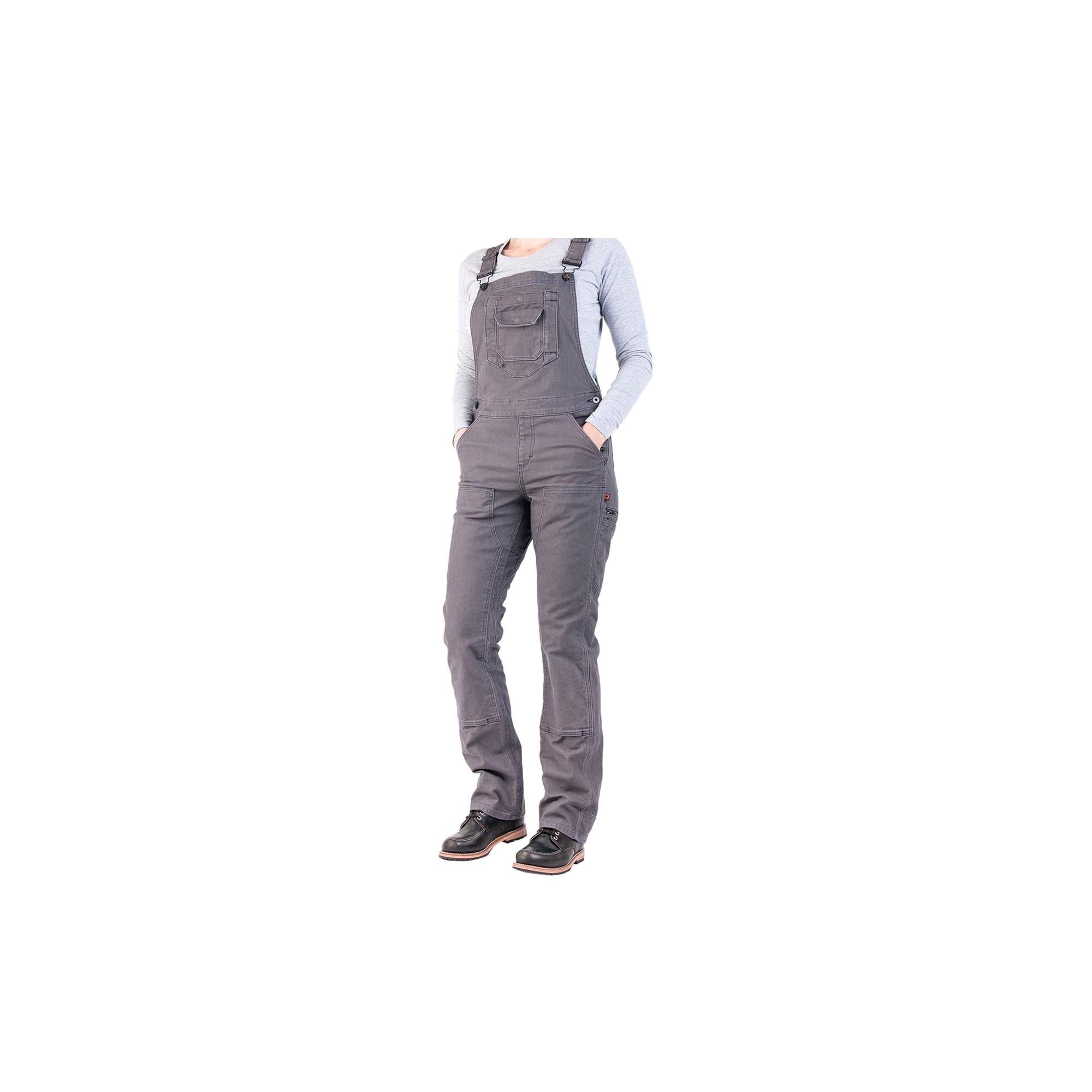 Dovetail Workwear Womens Freshley Overall Dark Grey Canvas