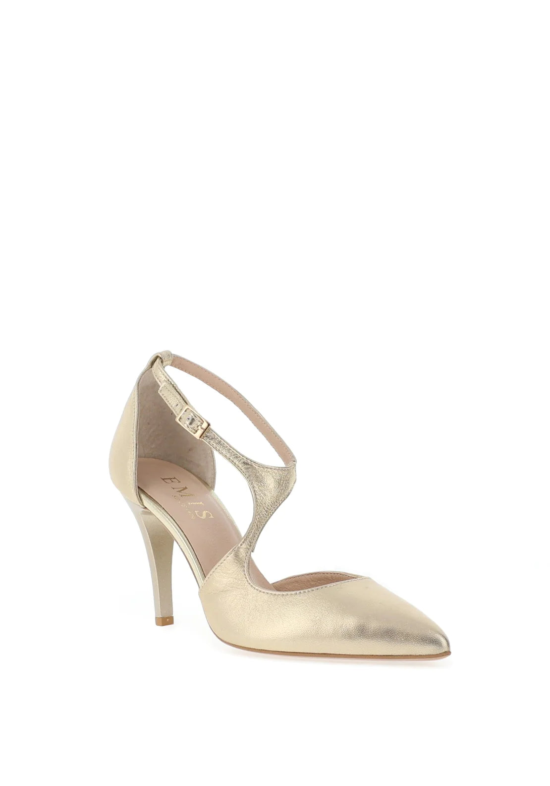 EMIS Leather  Wrap Heels Gold