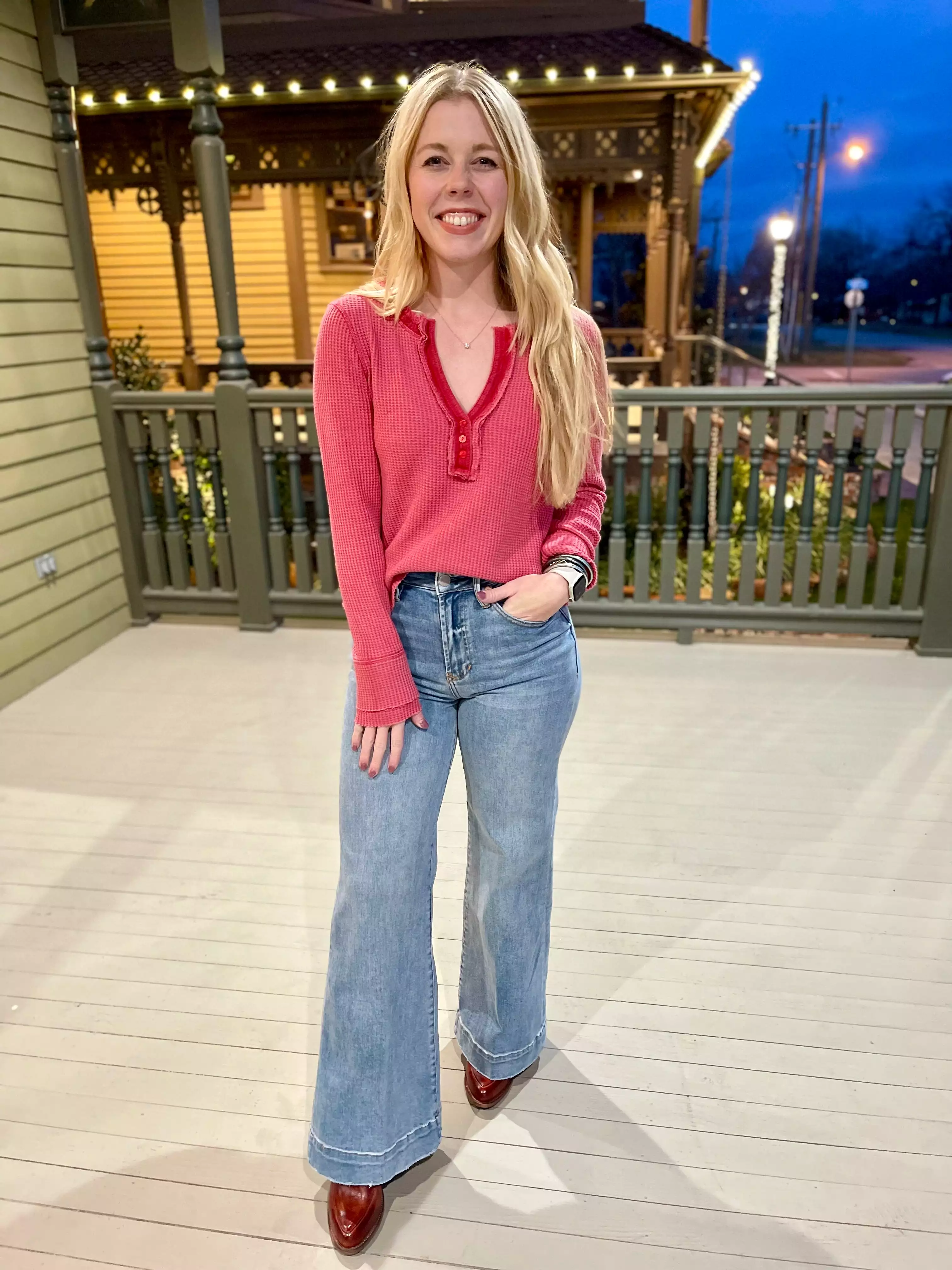 Fiona Wide Leg Jean in Montilla