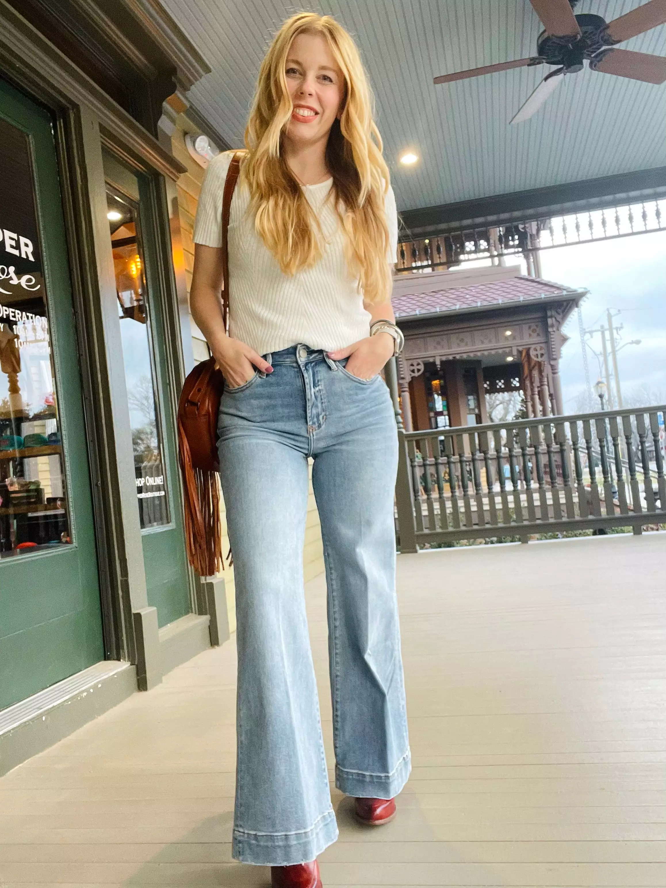 Fiona Wide Leg Jean in Montilla