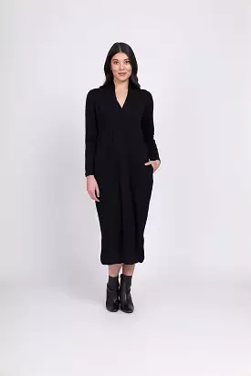 Foil - Wrap Me Up Merino Dress - Black