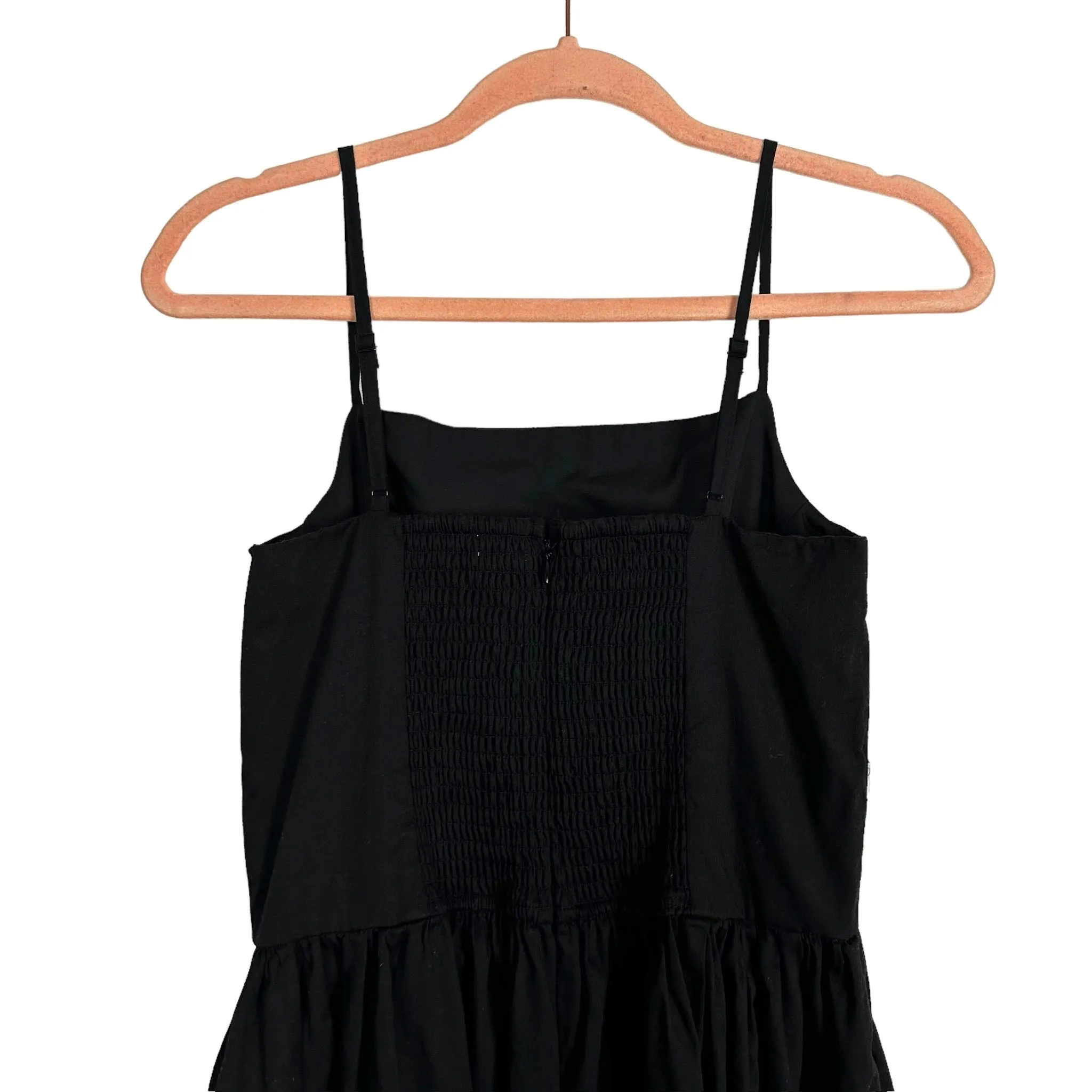 Free Assembly Black Smocked Back Dress NWT- Size XS