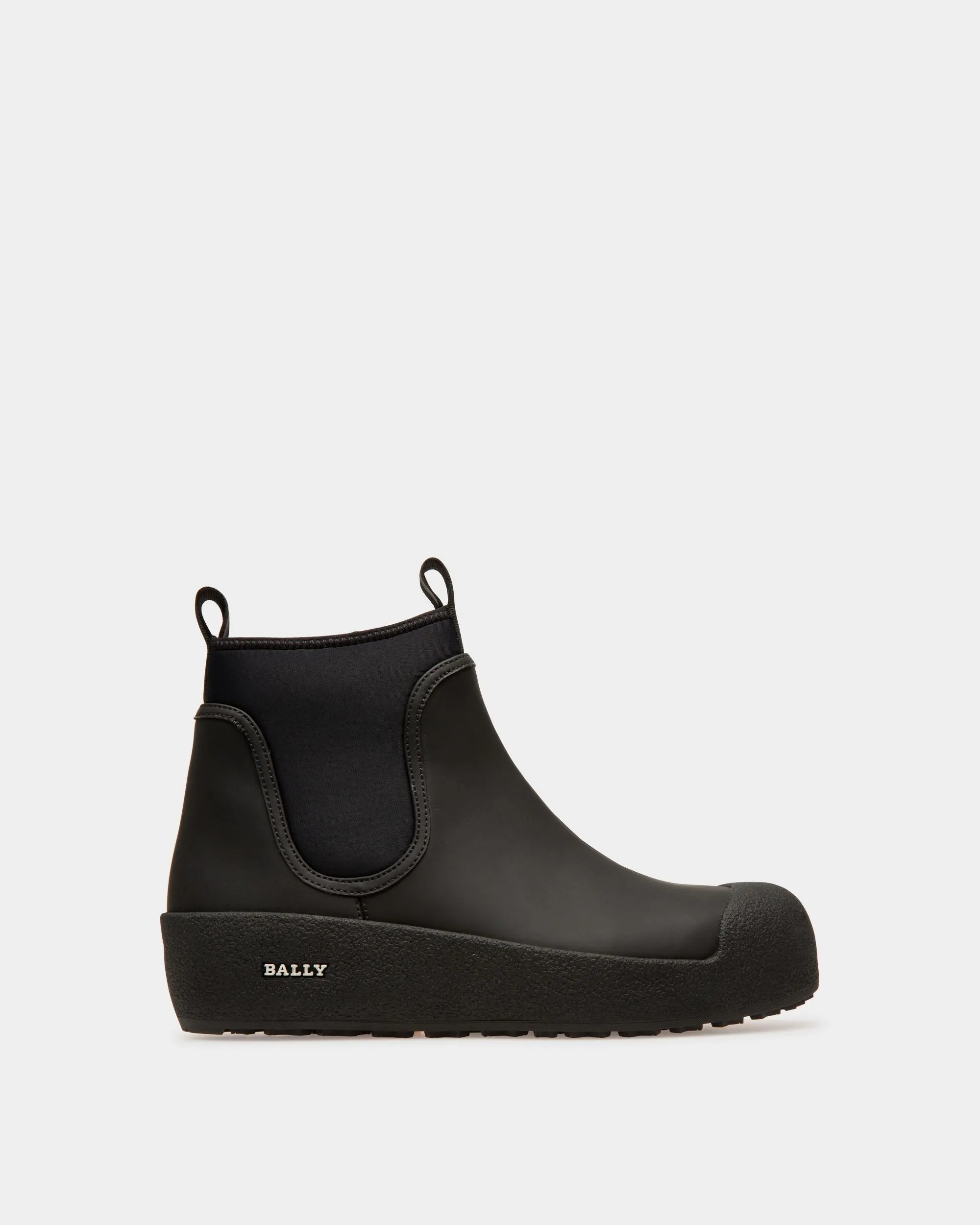 Gadey Leather And Rubber Boots In Black 