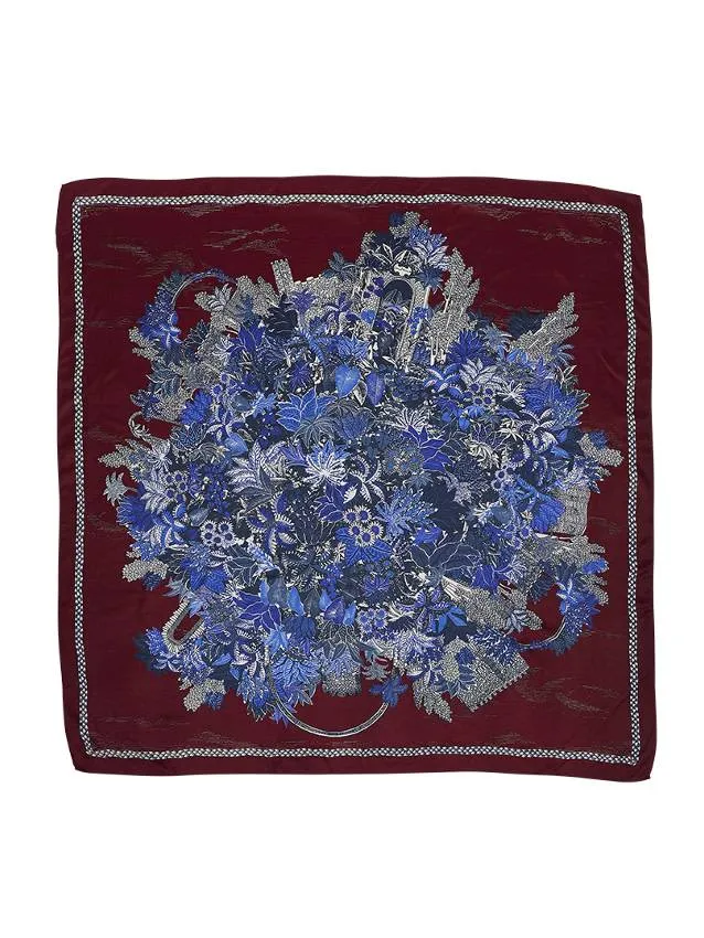 Giovanni Square Scarf Plum 