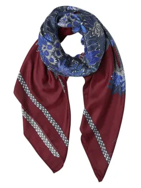 Giovanni Square Scarf Plum 