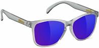 Glassy Deric Polarized Matte Transparent Dark Grey/Purple Mirror