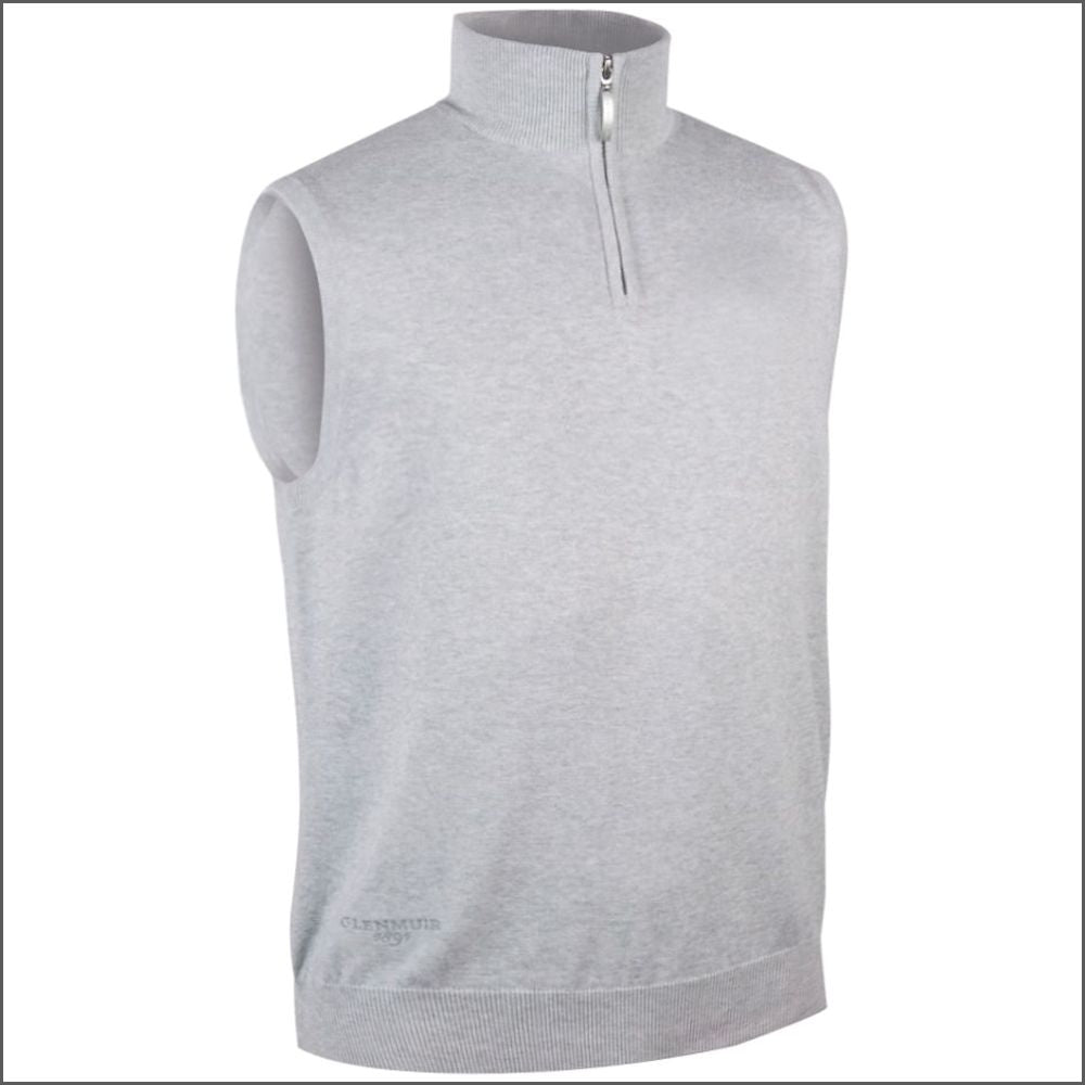 Glenmuir Stanley Lightweight Cotton Zip Neck Slipover>