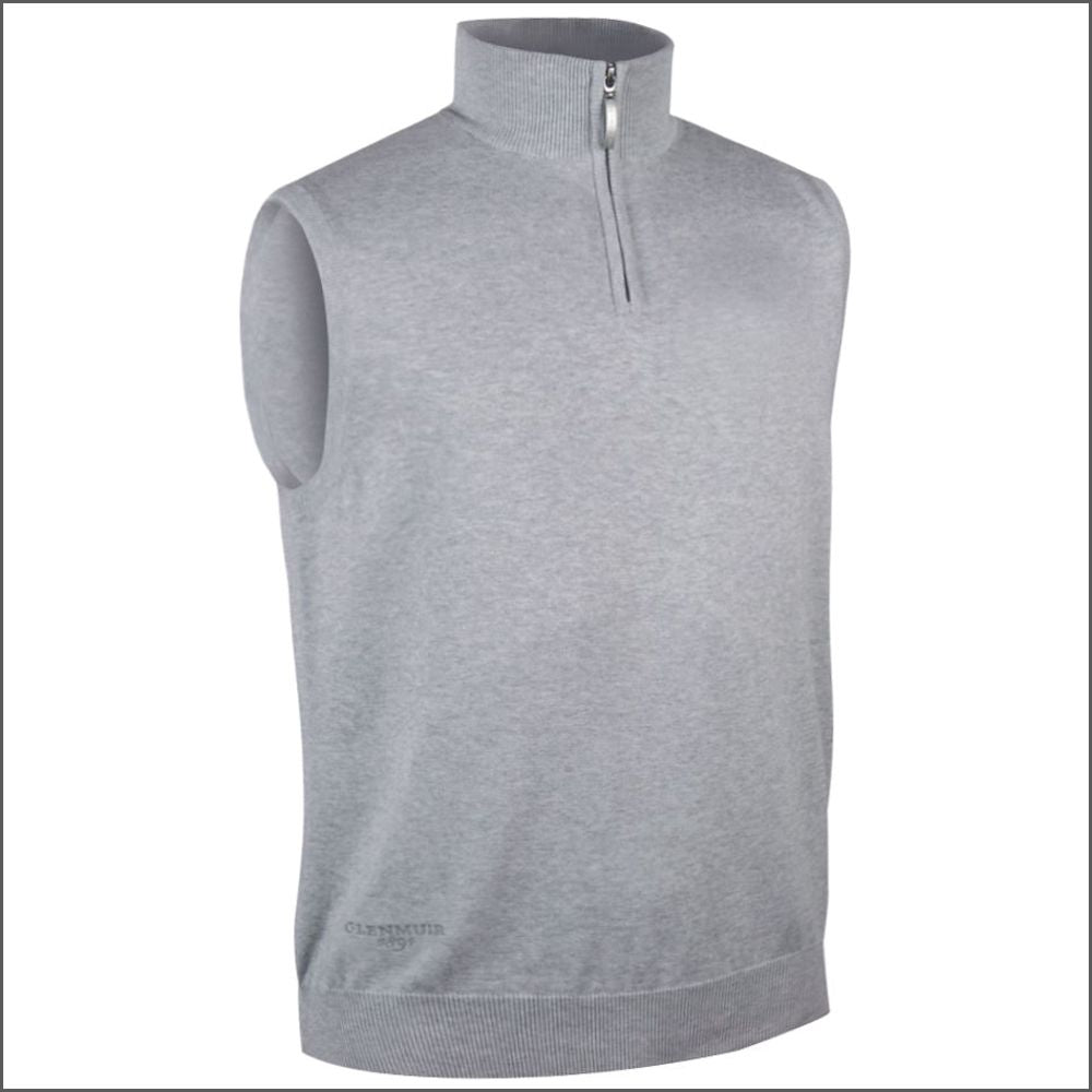 Glenmuir Stanley Lightweight Cotton Zip Neck Slipover>