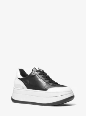 Hayes Two-Tone Leather Platform Sneaker