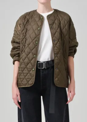 Huntleigh Quilted Coat - Army