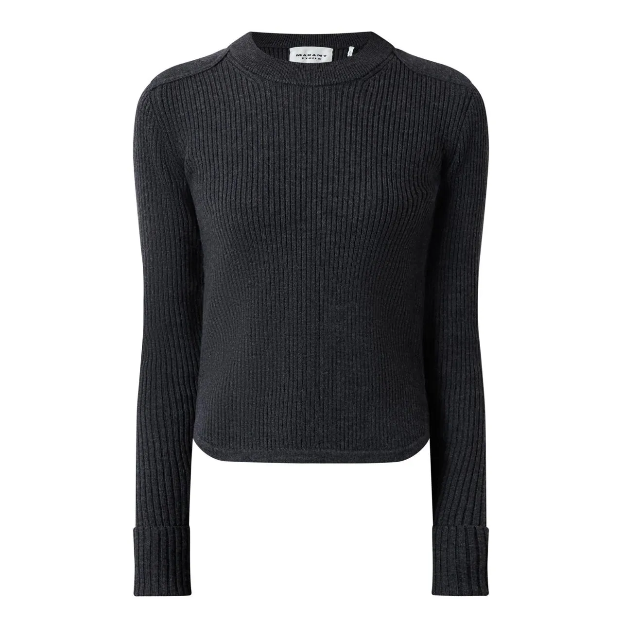 ISABEL MARANT ÉTOILE Gabyne Ribbed Knit Sweater - Dark Grey