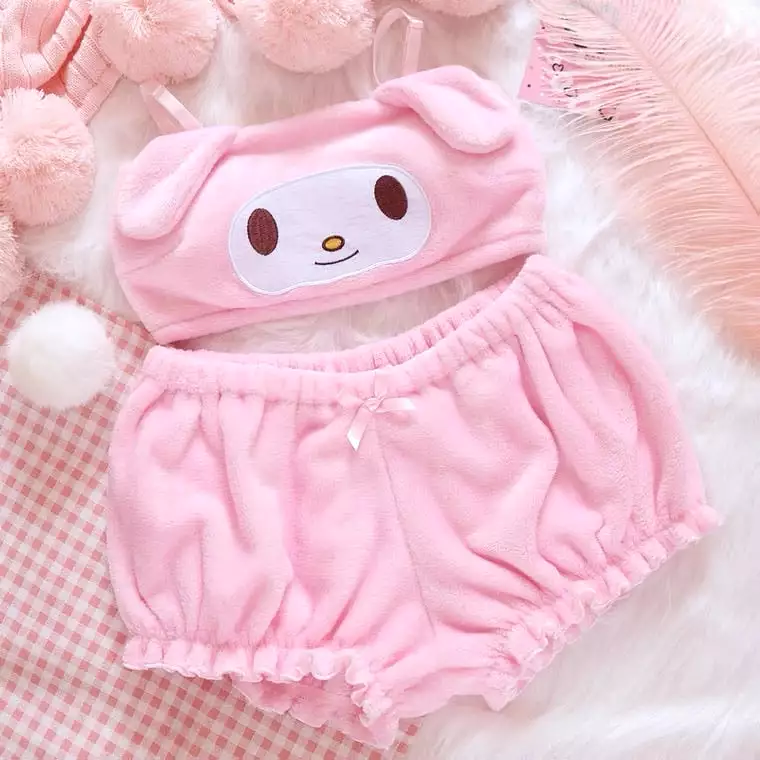 kuromi my melody lingerie pumpkin pants set