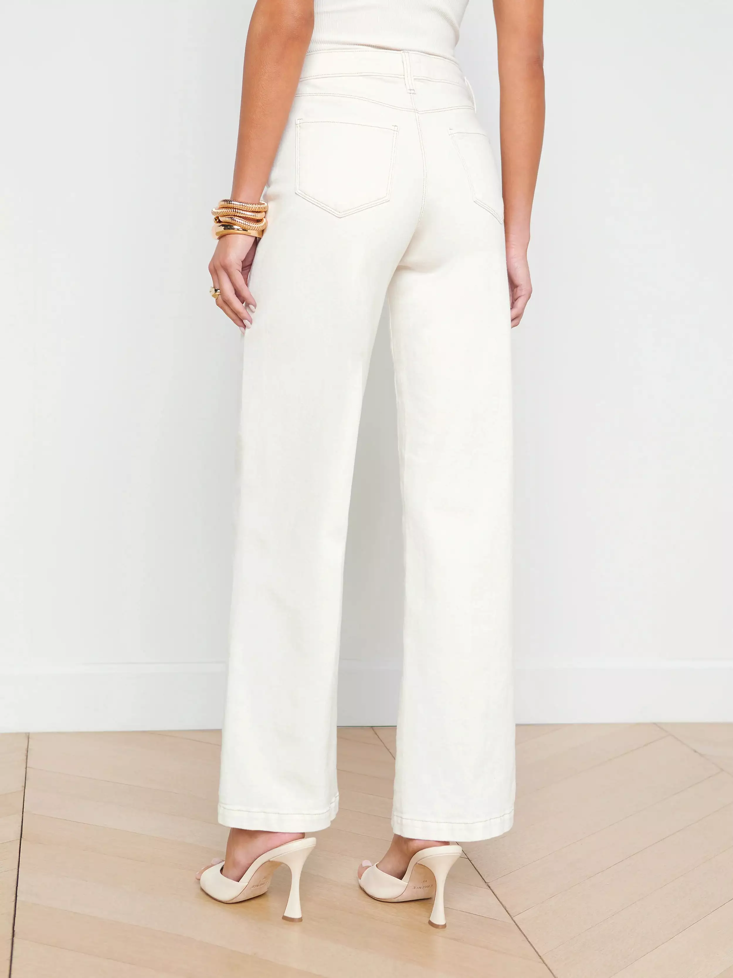 L’agence - Scottie Wide Leg Jean - Macadamia