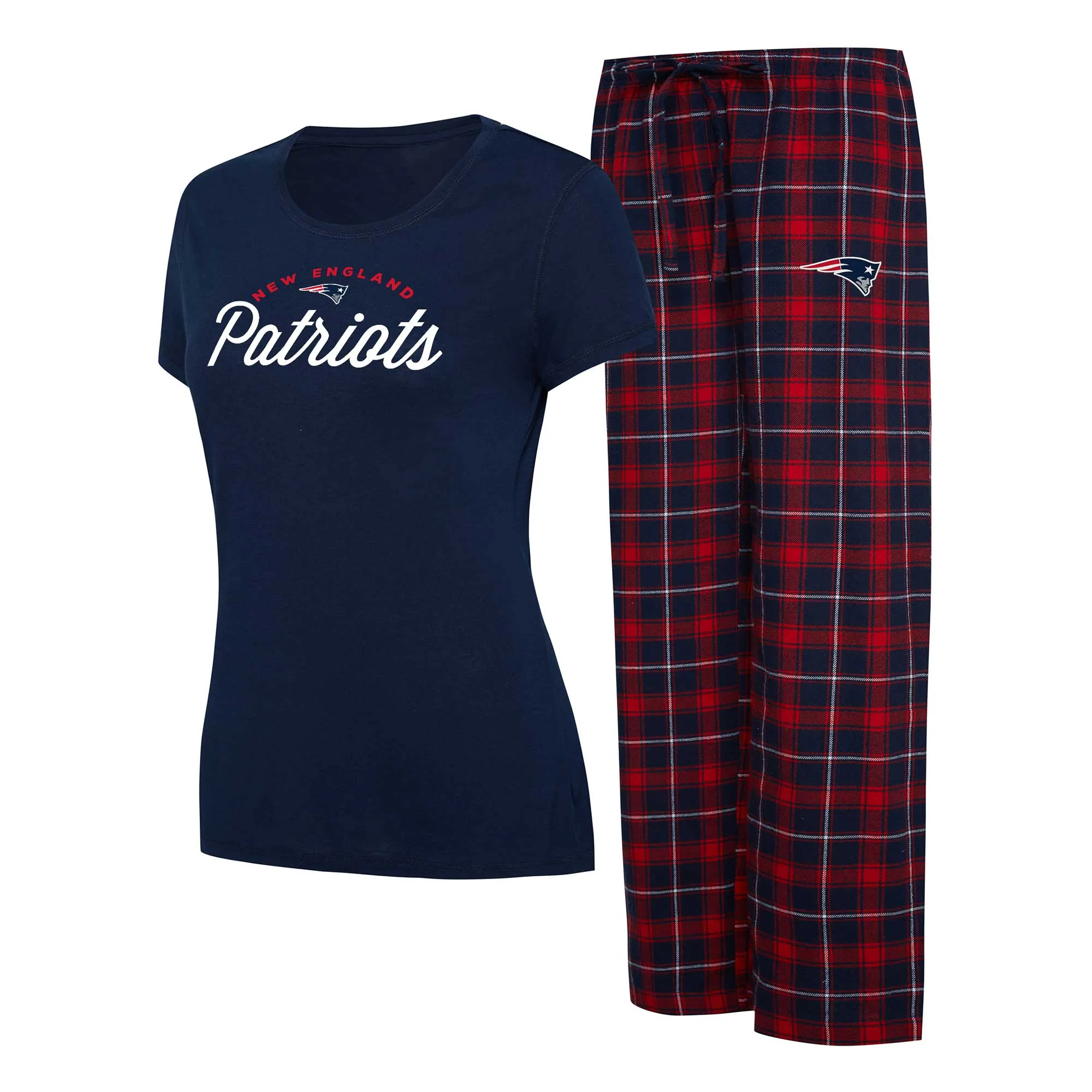 Lids Women's Concepts Sport Navy New England Patriots Plus Badge T-Shirt & Flannel Pants Sleep Set