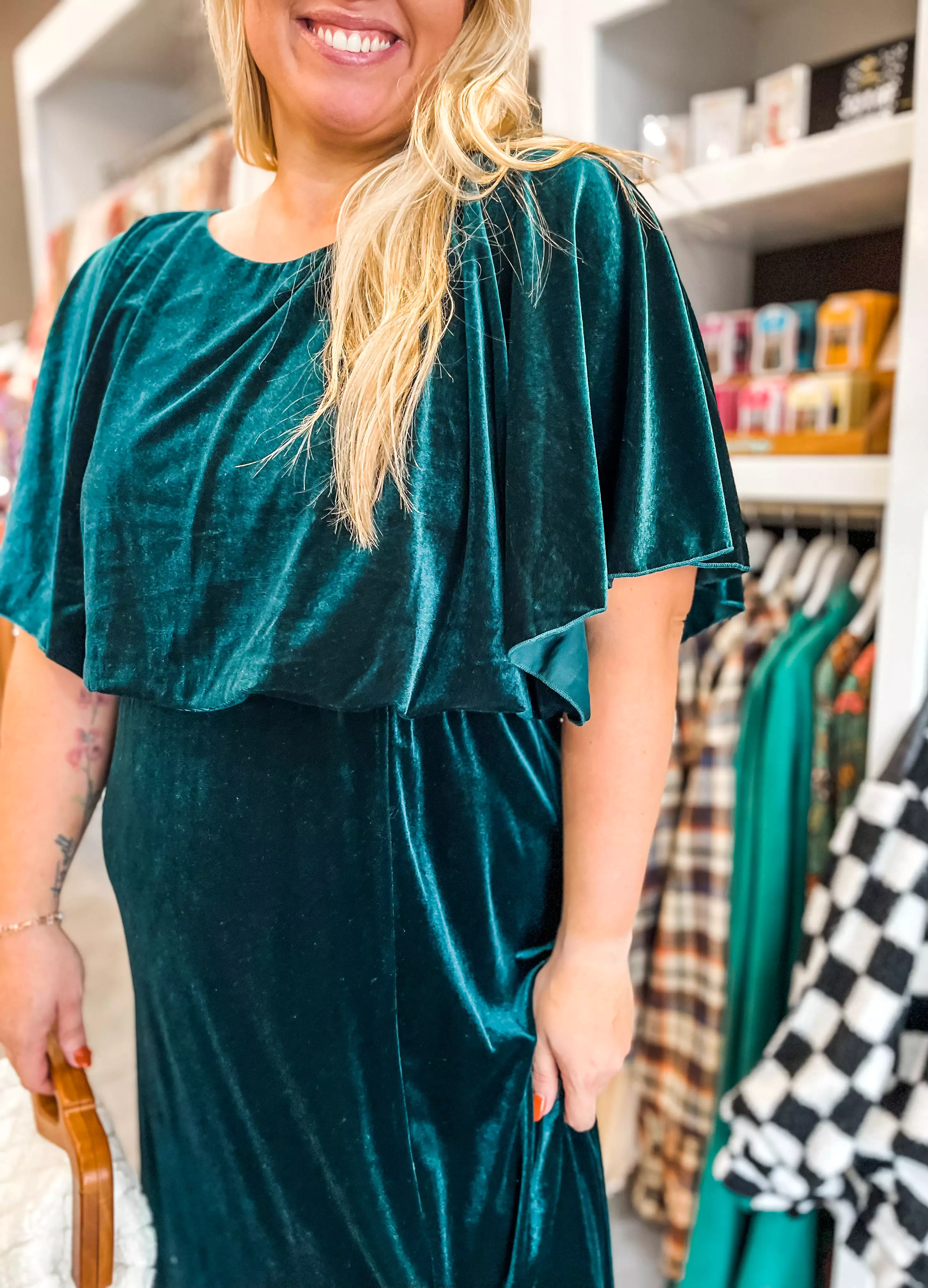 Living Lavish Velvet Maxi Dress PLUS