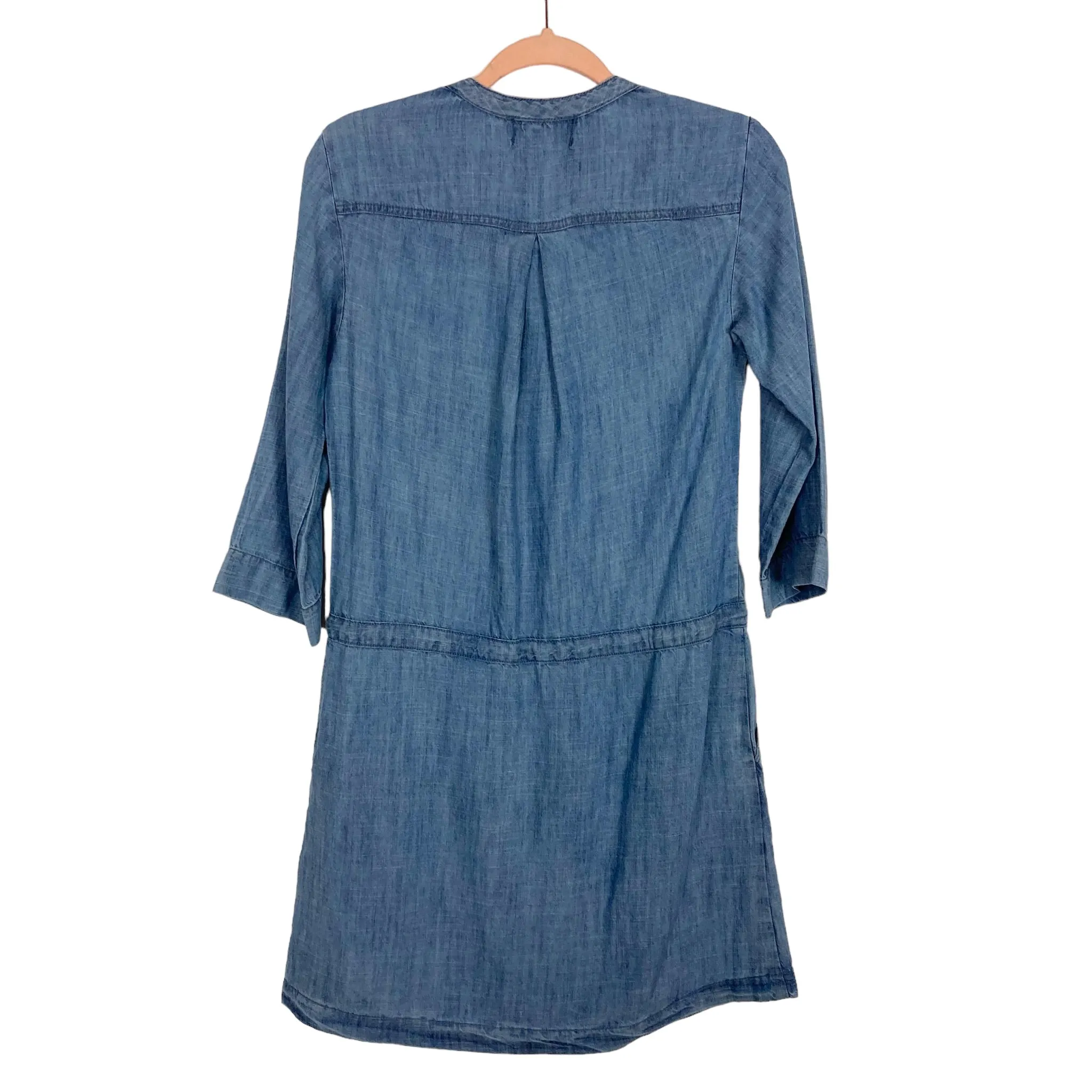 Michael Stars Chambray Drawstring Waist Dress- Size XS