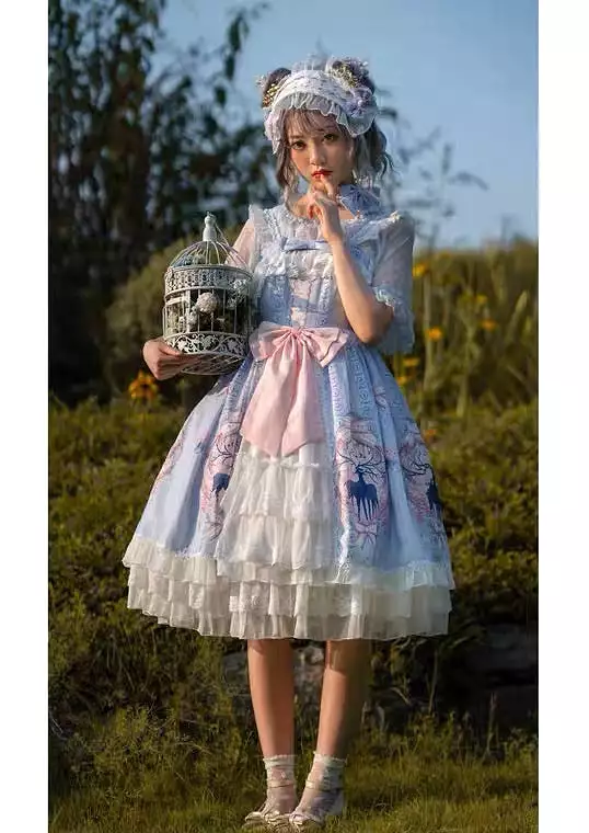 Nara deer Lolita JSK dress (no sleeves) plus kawaii plus size