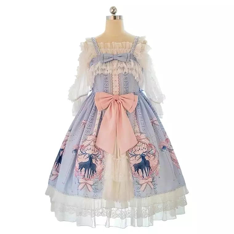 Nara deer Lolita JSK dress (no sleeves) plus kawaii plus size