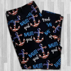 Nauti Girl Anchor Capri Soft Leggings