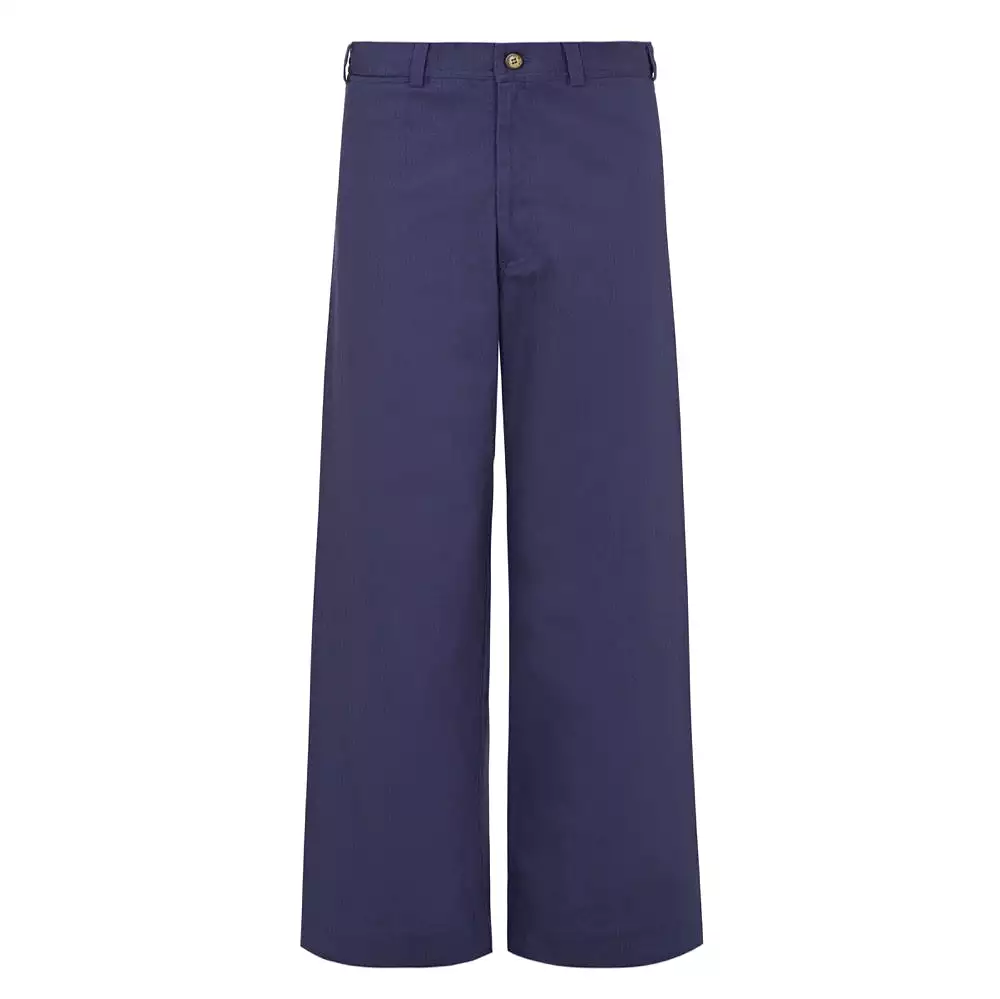 Navy Cotton Twill Sailor Pant