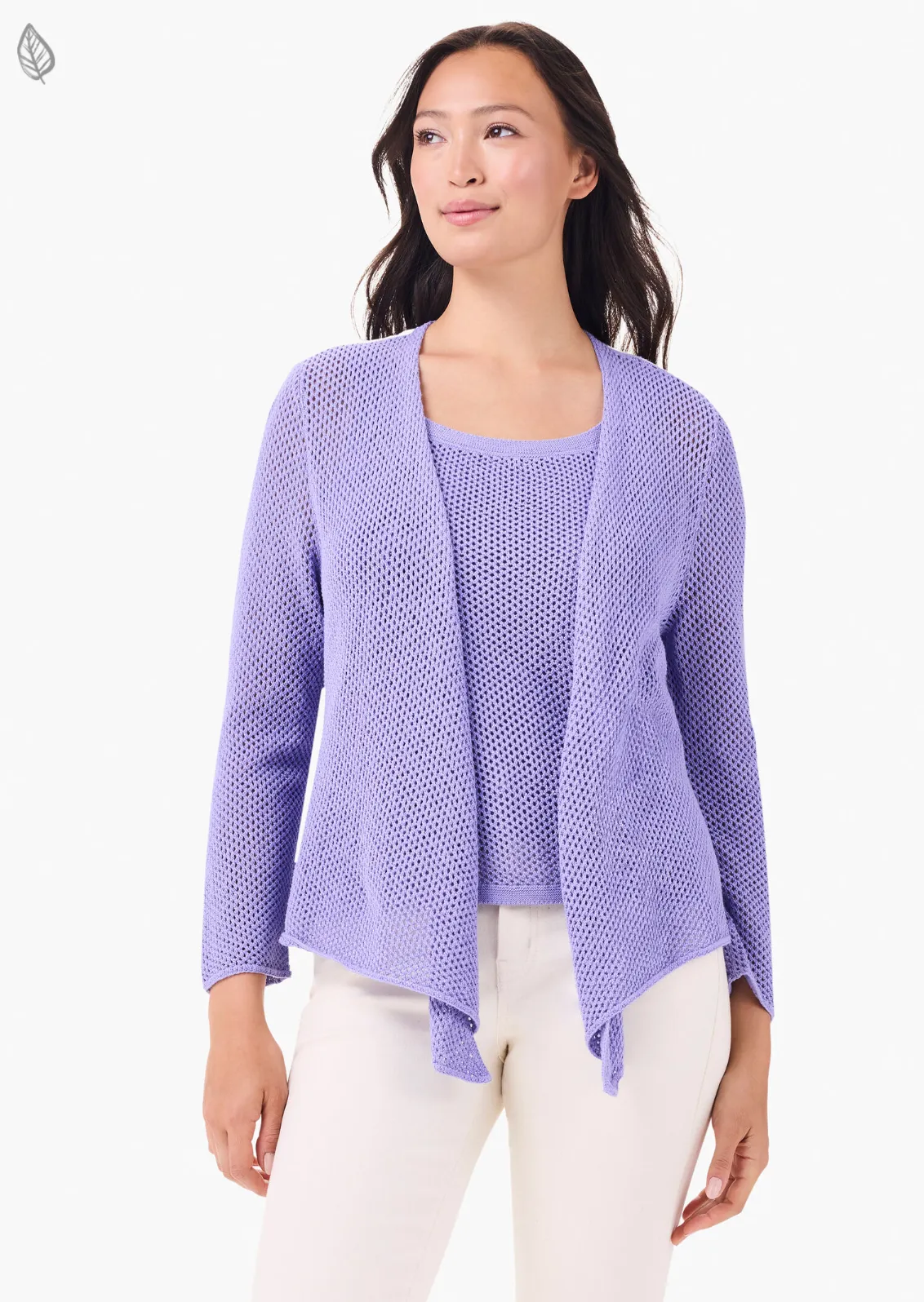 Nic + Zoe cardigan, mesh 4-way solid