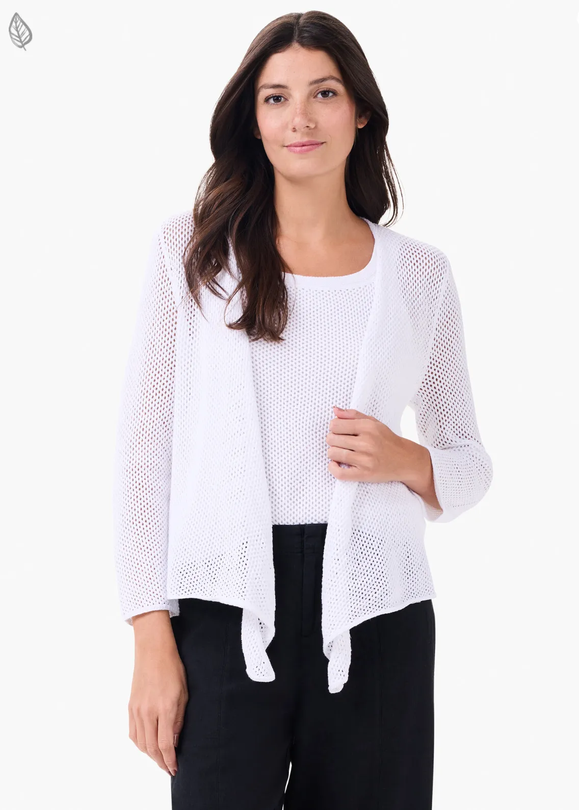 Nic + Zoe cardigan, mesh 4-way solid