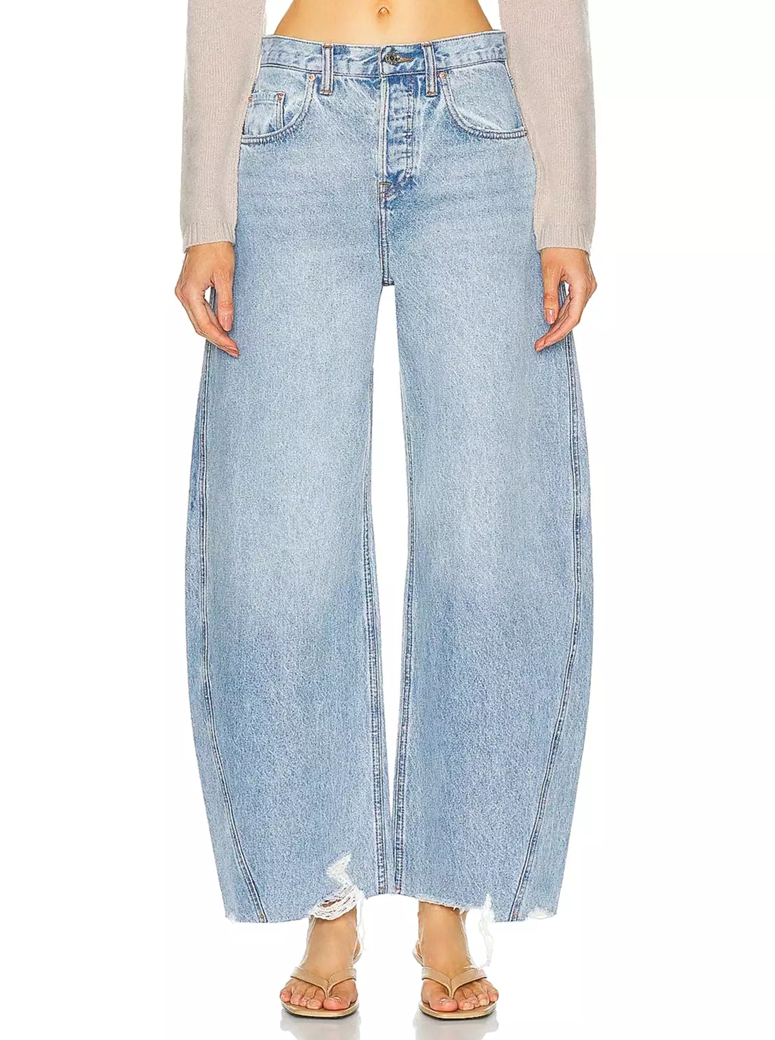 Paola Barrel Leg Jean  in Skyline