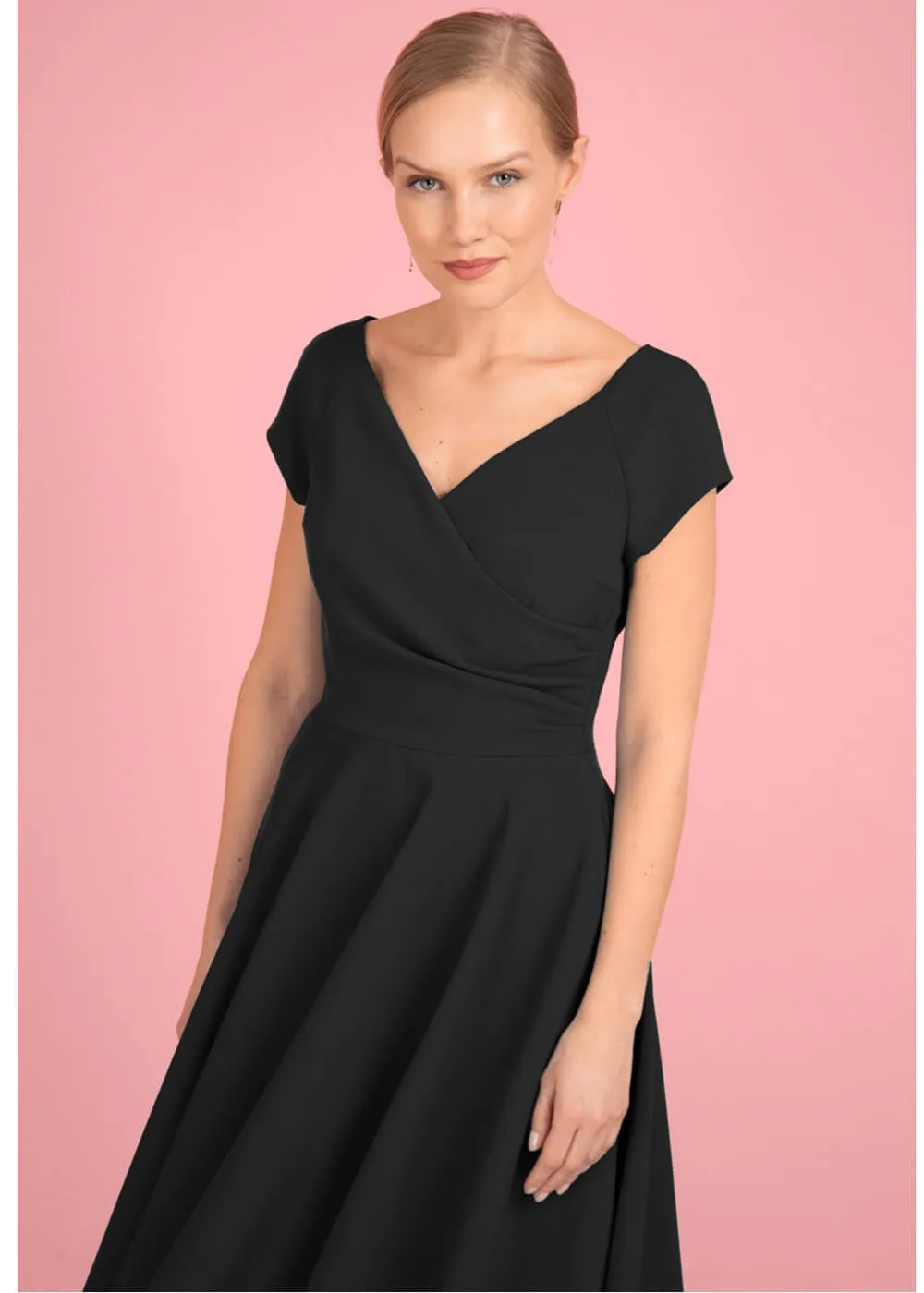 Pretty Dress Company Hourglass 50's Swing Dress Black