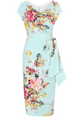 Pretty Dress Company Hourglass Seville 50's Pencil Dress Mint