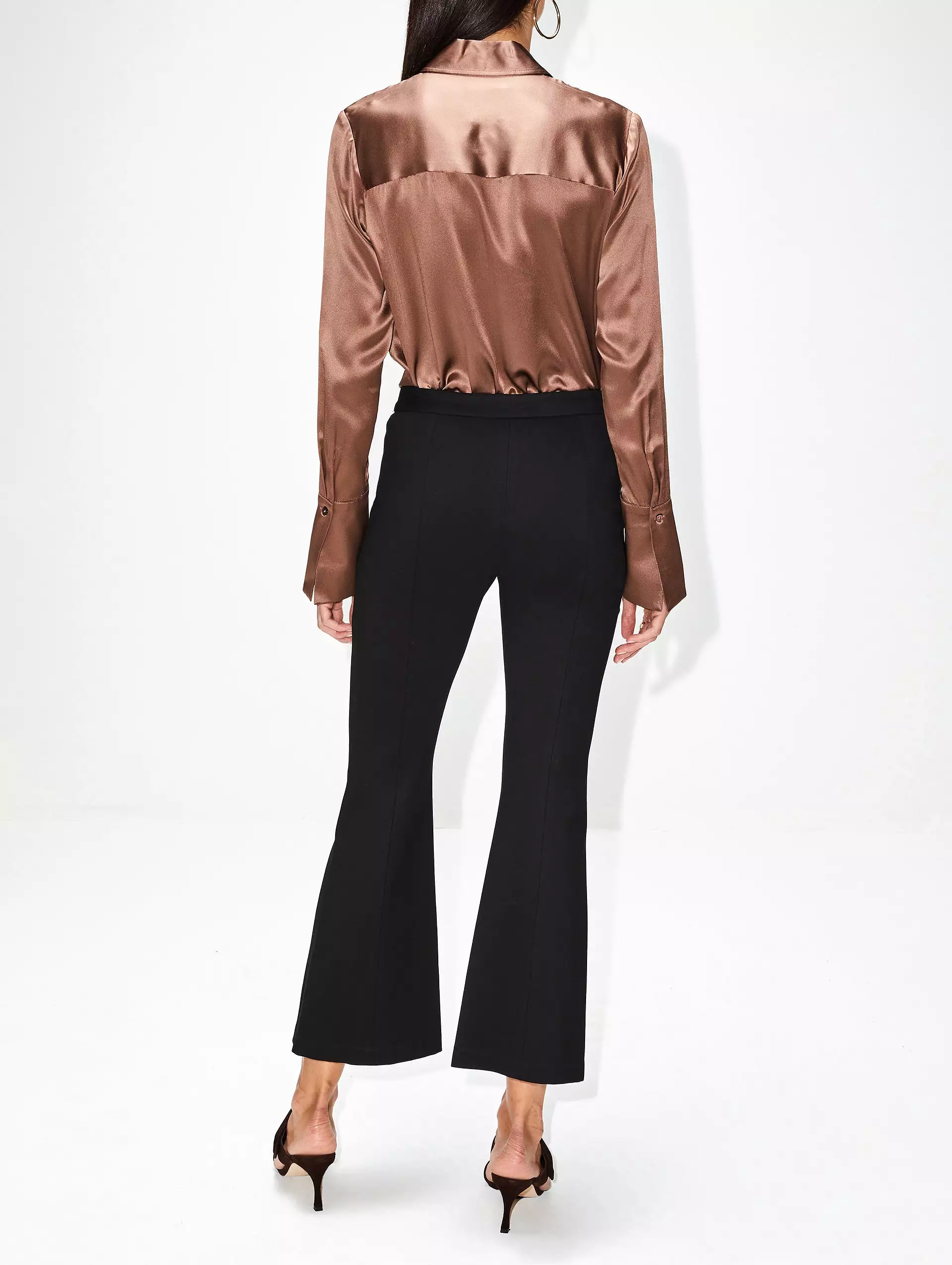 Pull On Cropped Flare Pant