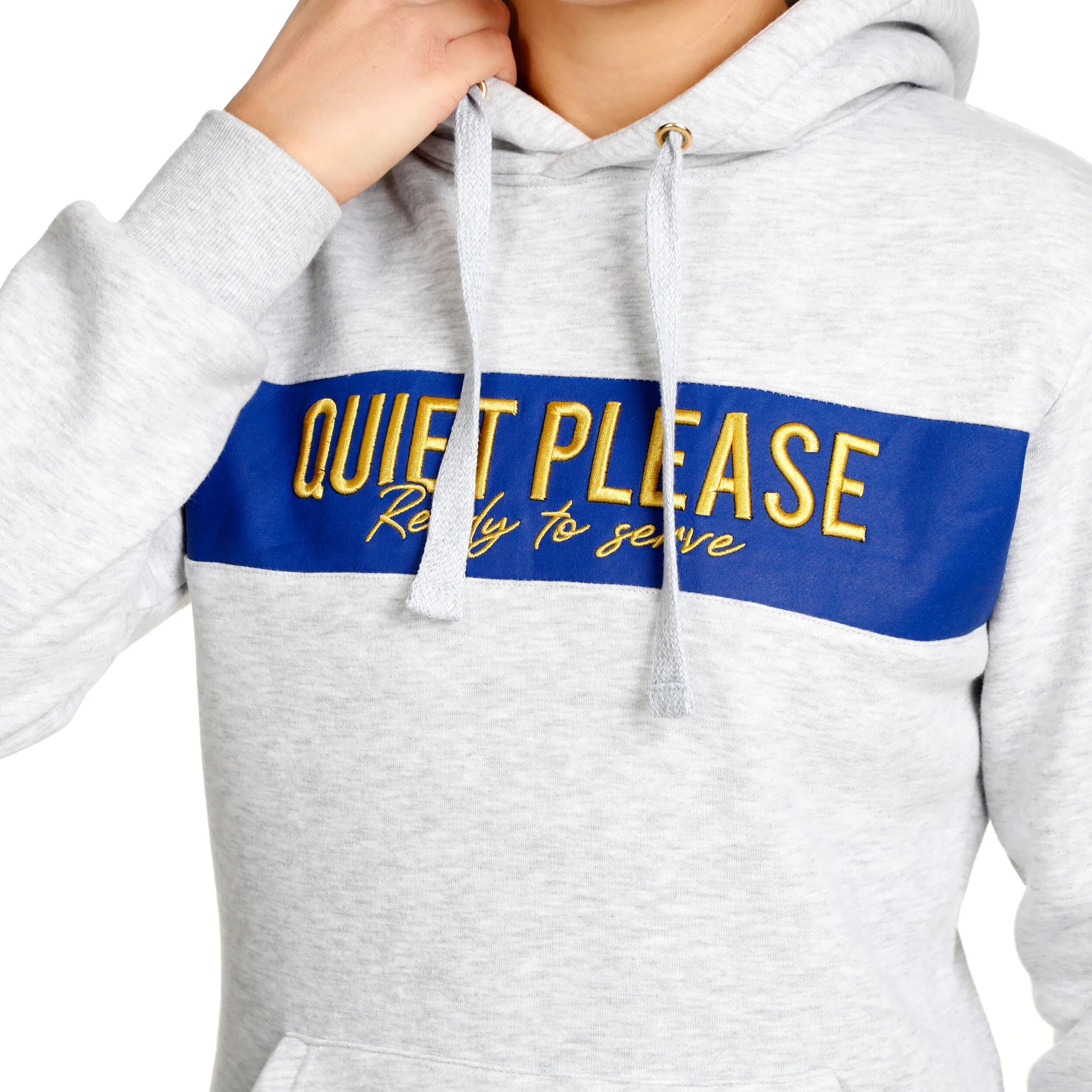 Quiet Please Retro Stripe Block Hoody Women