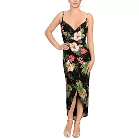 Rachel Rachel Roy Womens Plus Printed Faux-Wrap Maxi Dress