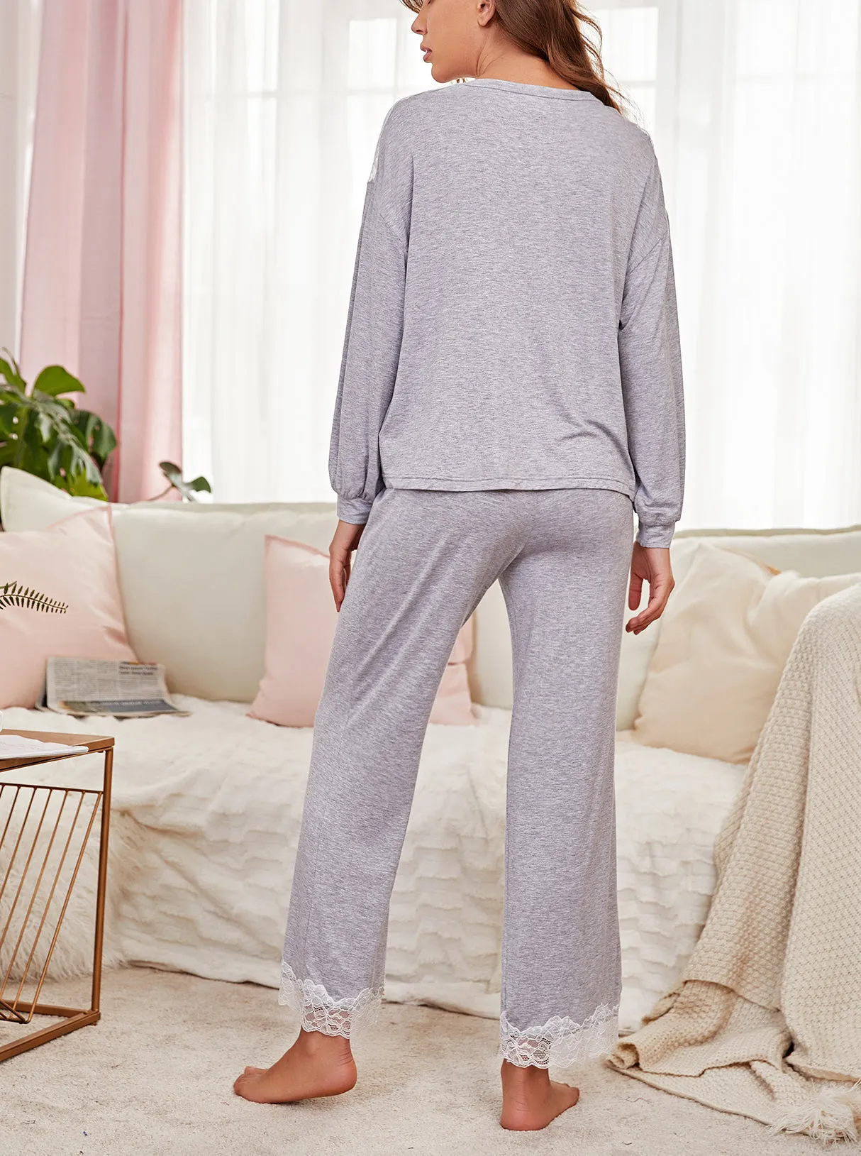 RH Women’s Pyjama Set Super-Soft Long Sleeve Top Pants Night Pajama RHW2927-A