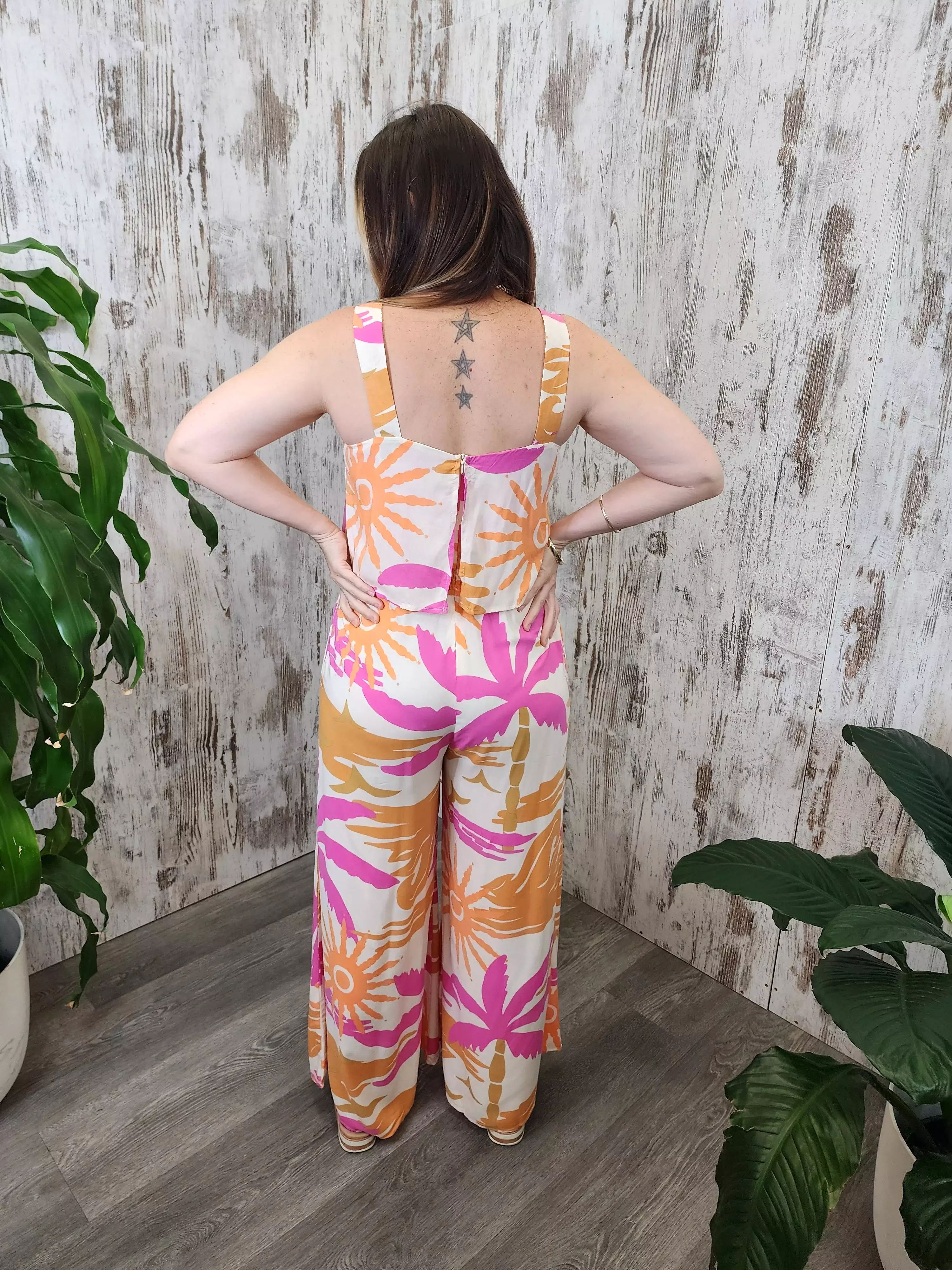 Sammy Jumpsuit - Fuscia Sunset