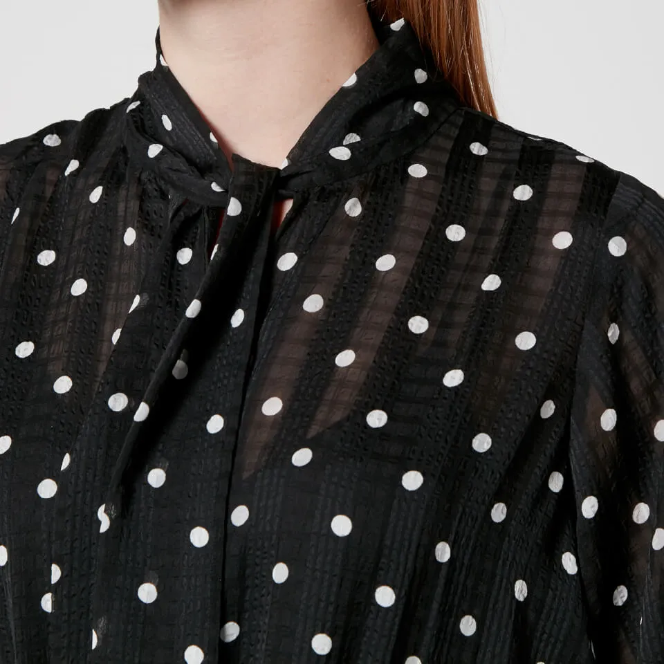 Samsøe Samsøe Dorothea Polka-Dot Print Chiffon Dress - XS | Coggles